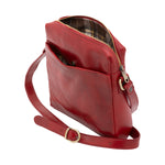 Borsa a tracolla uomo in vera pelle Made in Italy 5519-Rosso I Fratelli