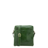 Borsa a tracolla uomo in vera pelle Made in Italy 5519-Verde I Fratelli