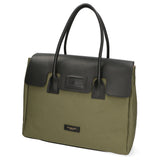 Borsa a mano da donna Vera pelle e cotone MYB-7038-SS-104 MILITARE My Best Bag