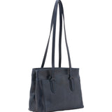 Borsa a spalla da donna Vera pelle 5520-Blu I Fratelli
