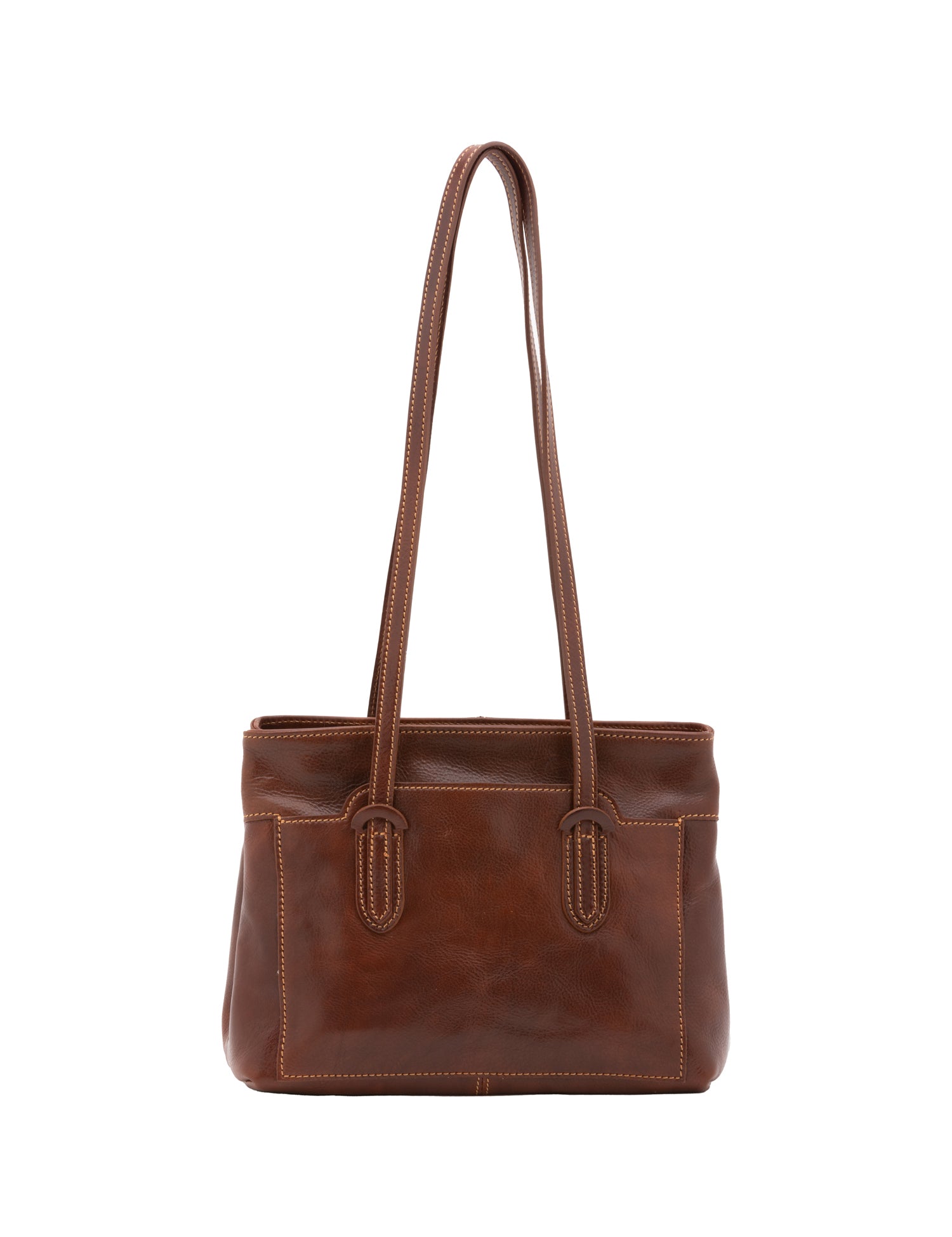 Borsa a spalla da donna Vera pelle 5520-Marrone I Fratelli