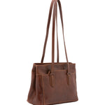 Borsa a spalla da donna Vera pelle 5520-Marrone I Fratelli