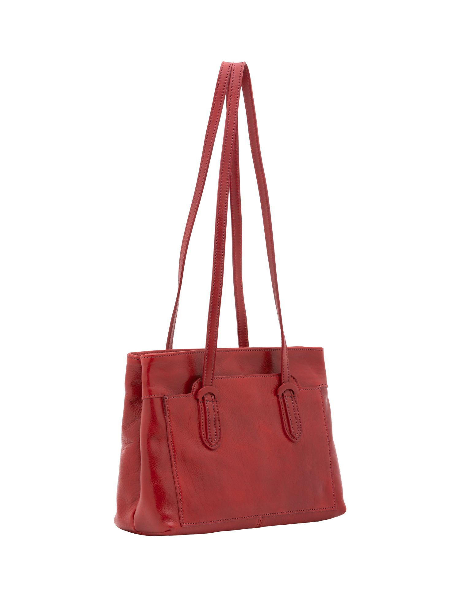 Borsa a spalla da donna Vera pelle 5520-Rosso I Fratelli