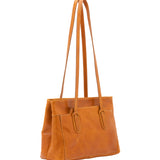 Borsa a spalla da donna Vera pelle 5520-Senape I Fratelli