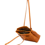 Borsa a spalla da donna Vera pelle 5520-Senape I Fratelli