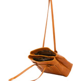 Borsa a spalla da donna Vera pelle 5520-Senape I Fratelli