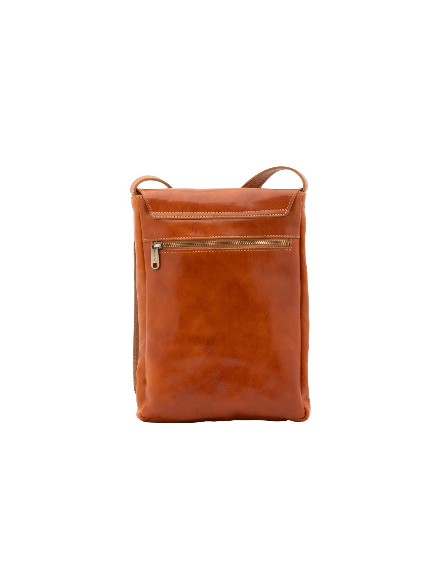 Borsa a tracolla uomo in vera pelle Made in Italy 5526-Cognac I Fratelli