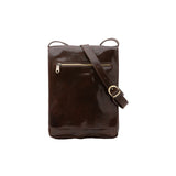 Borsa a tracolla uomo in vera pelle Made in Italy 5526-Tmoro I Fratelli