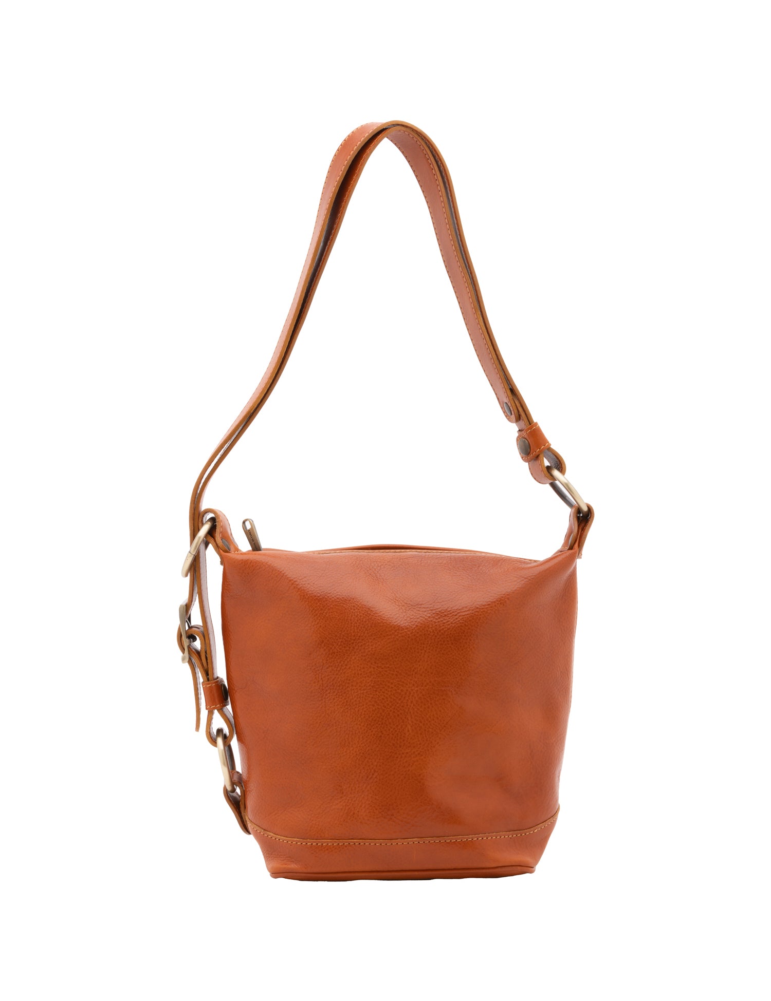 Borsa a secchiello da donna Vera pelle 5527-Cognac I Fratelli