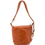 Borsa a secchiello da donna Vera pelle 5527-Cognac I Fratelli