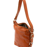 Borsa a secchiello da donna Vera pelle 5527-Cognac I Fratelli