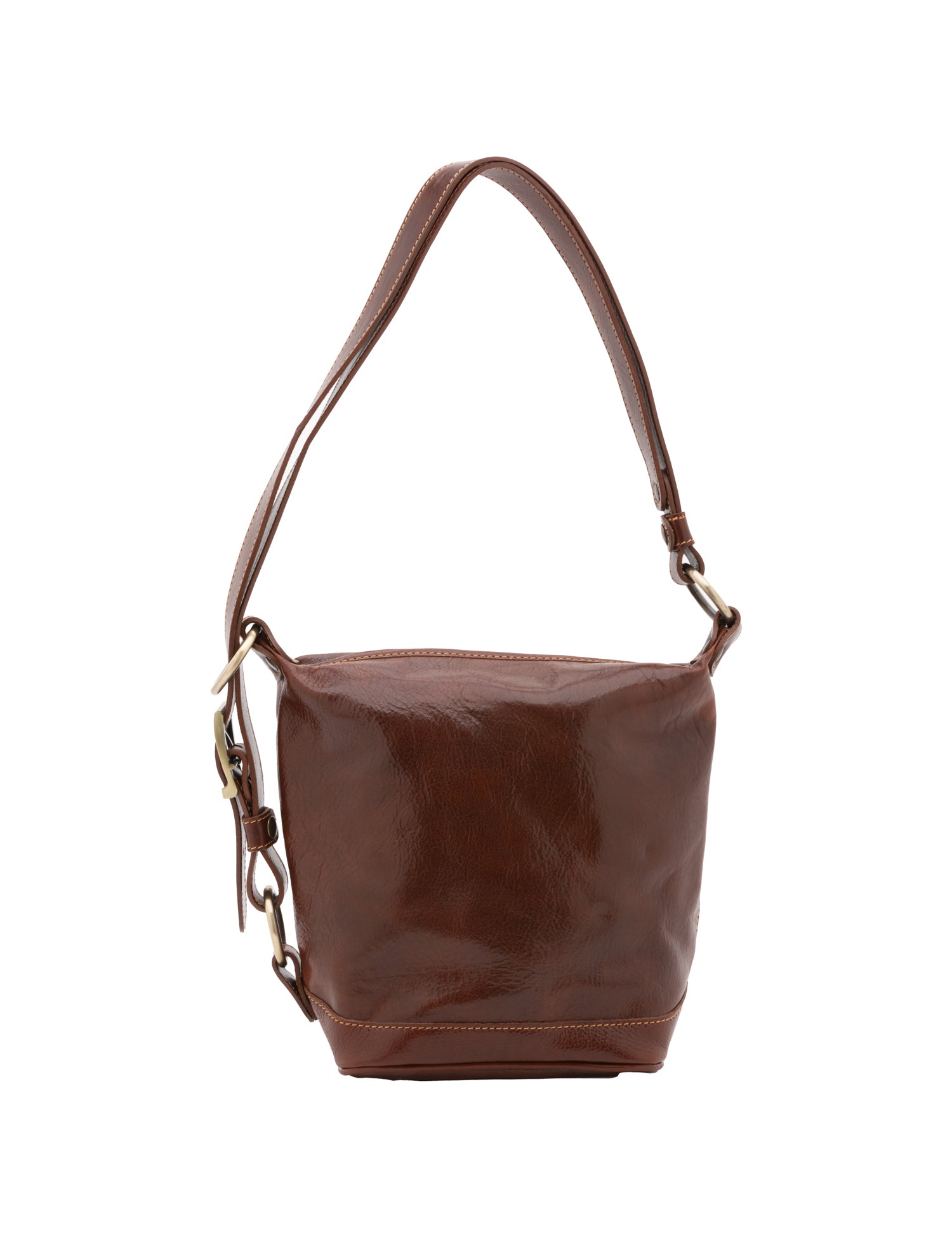 Borsa a secchiello da donna Vera pelle 5527-Marrone I Fratelli