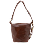 Borsa a secchiello da donna Vera pelle 5527-Marrone I Fratelli