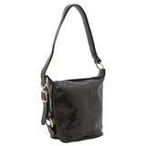 Borsa a secchiello da donna Vera pelle 5527-Nero I Fratelli