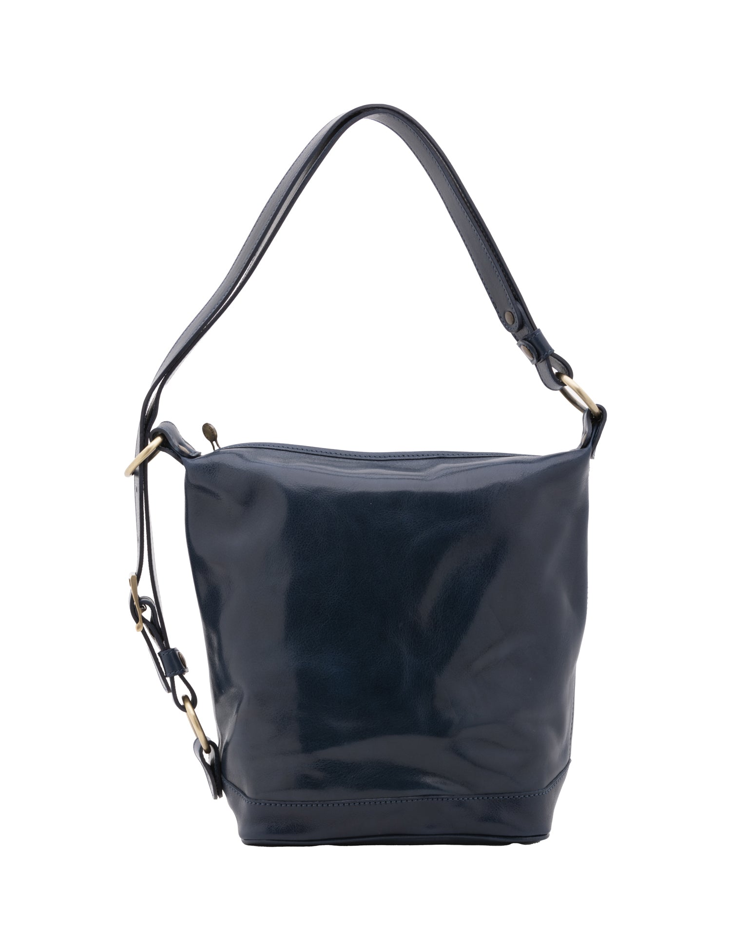 Borsa a secchiello da donna Vera pelle 5528-Blu I Fratelli