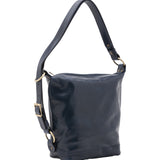 Borsa a secchiello da donna Vera pelle 5528-Blu I Fratelli