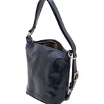 Borsa a secchiello da donna Vera pelle 5528-Blu I Fratelli