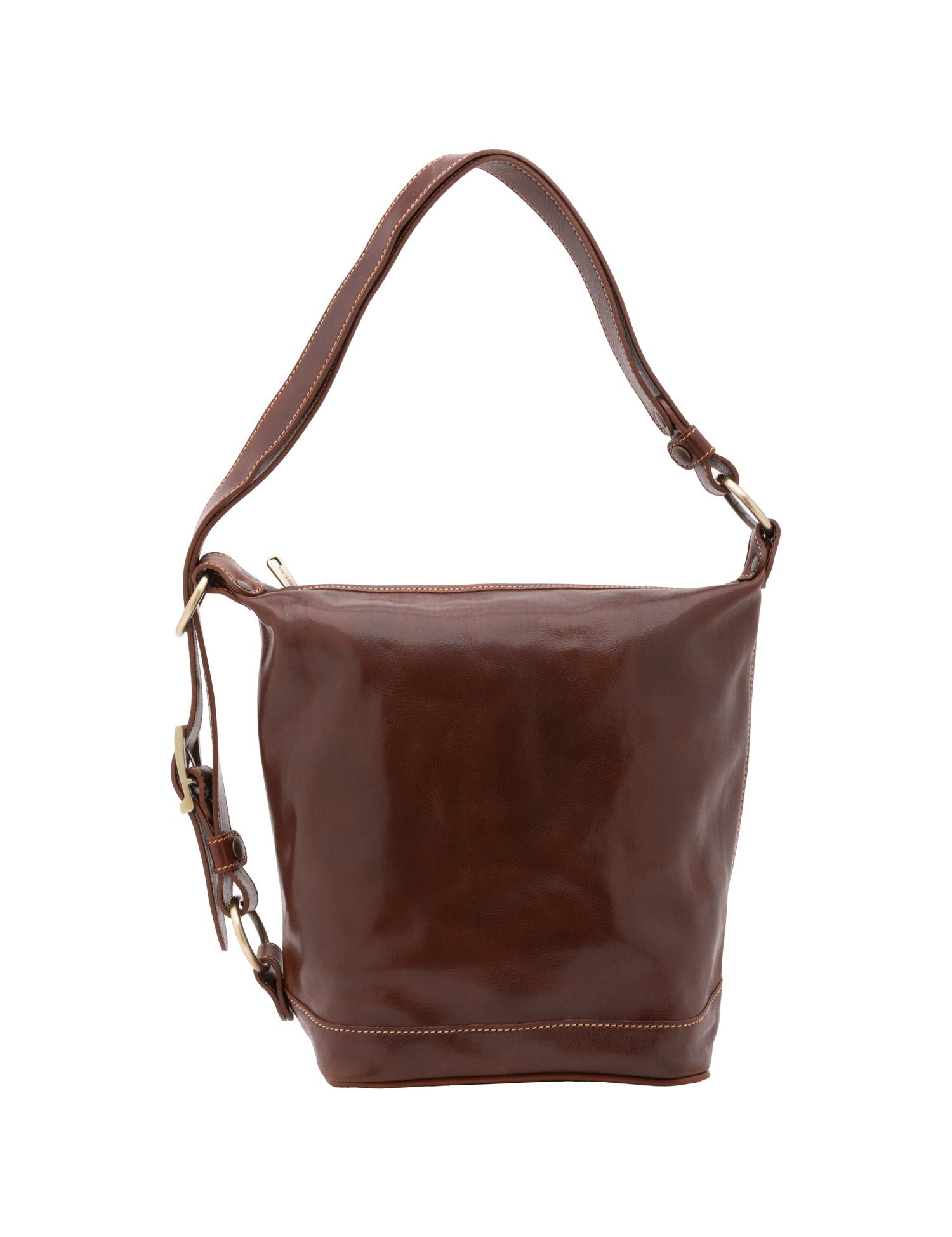 Borsa a secchiello da donna Vera pelle 5528-Marrone I Fratelli