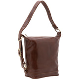 Borsa a secchiello da donna Vera pelle 5528-Marrone I Fratelli