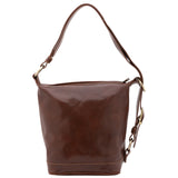 Borsa a secchiello da donna Vera pelle 5528-Marrone I Fratelli