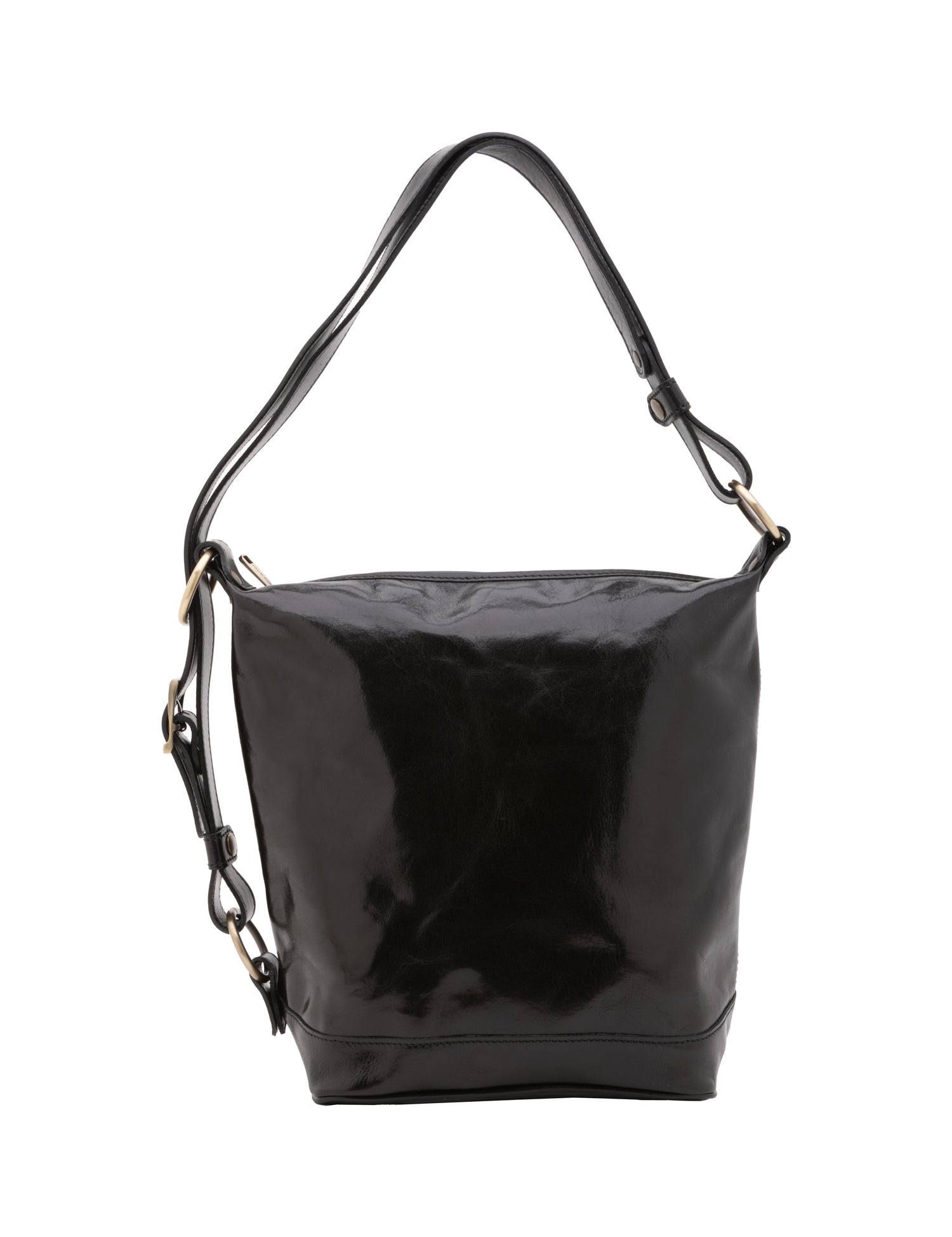 Borsa a secchiello da donna Vera pelle 5528-Nero I Fratelli