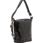 Borsa a secchiello da donna Vera pelle 5528-Nero I Fratelli