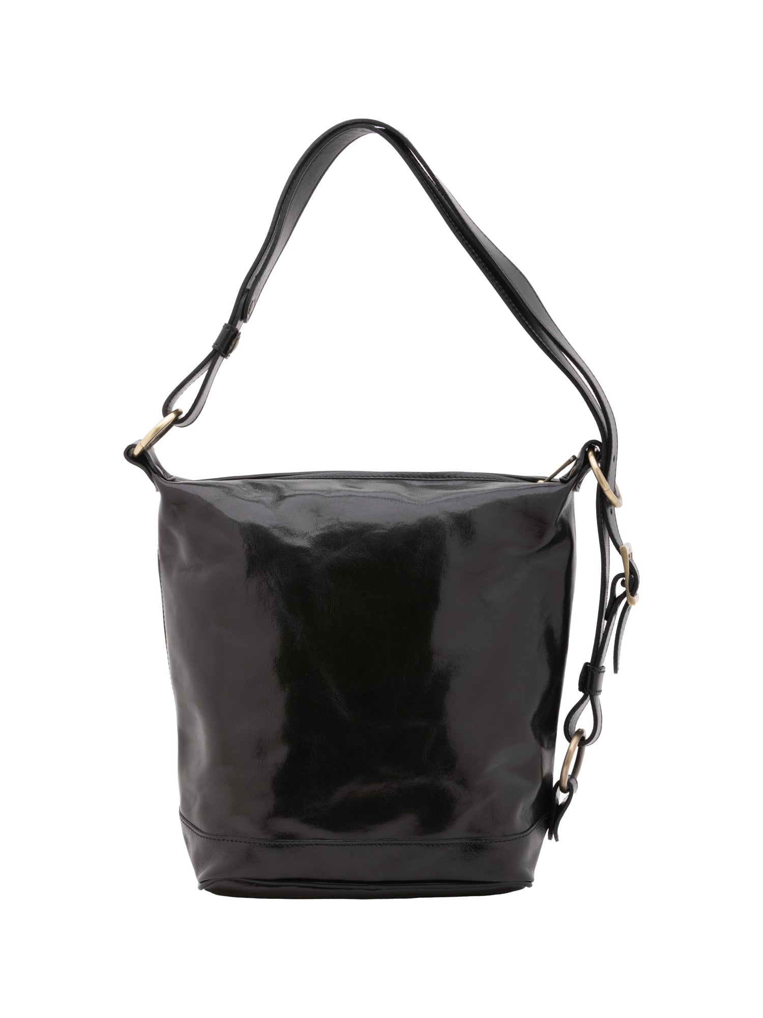 Borsa a secchiello da donna Vera pelle 5528-Nero I Fratelli