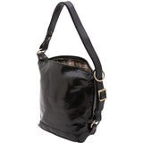 Borsa a secchiello da donna Vera pelle 5528-Nero I Fratelli