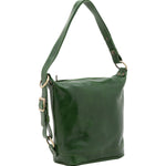 Borsa a secchiello da donna Vera pelle 5528-Verde I Fratelli