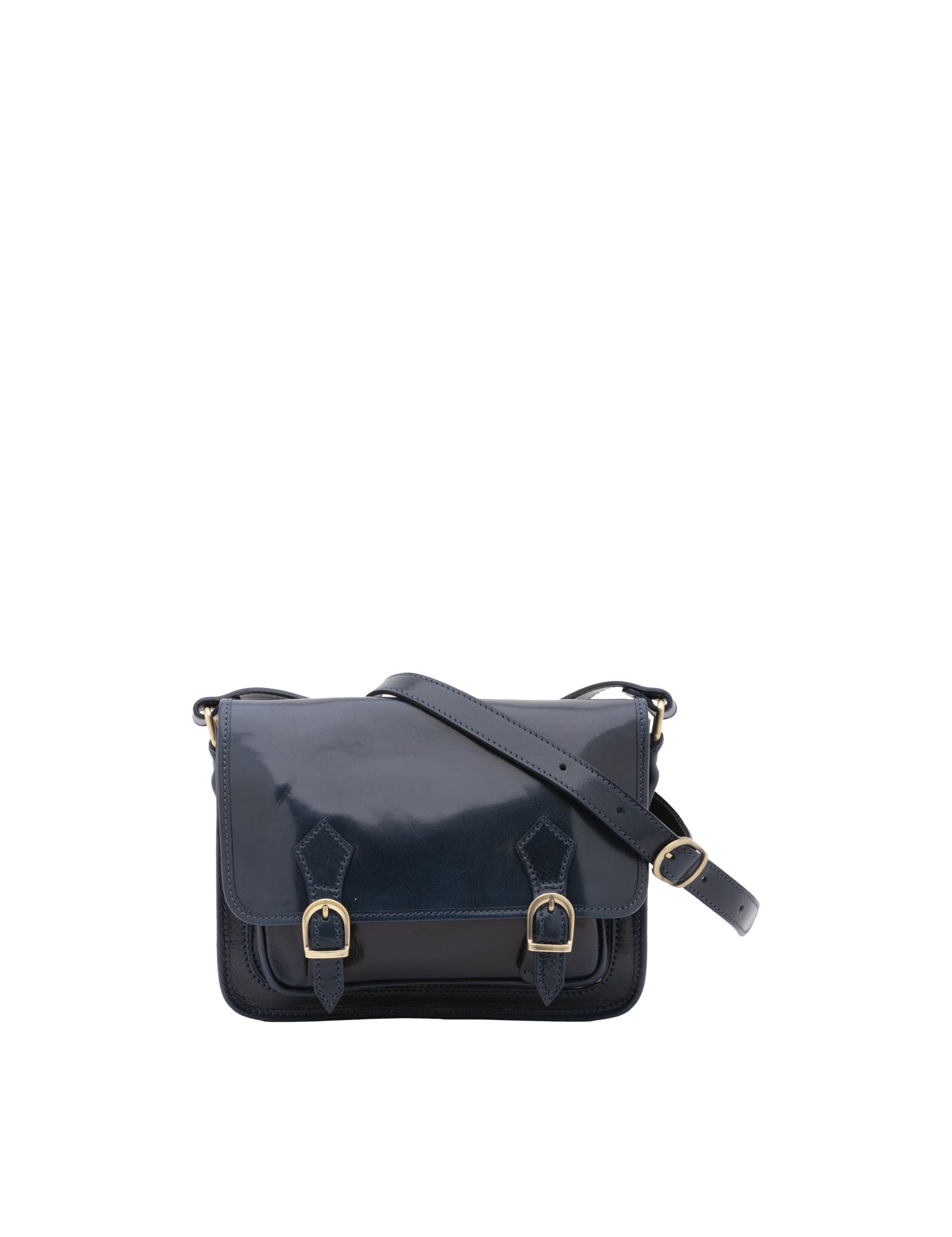 Borsa a tracolla da donna 100% vera pelle 5529-Blu I Fratelli