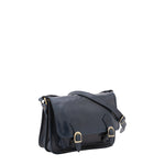 Borsa a tracolla da donna 100% vera pelle 5529-Blu I Fratelli