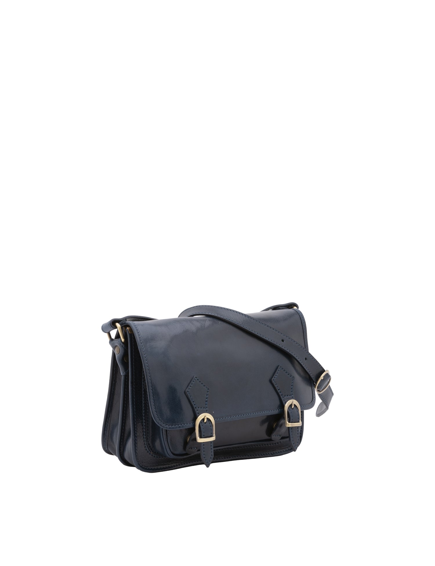 Borsa a tracolla da donna 100% vera pelle 5529-Blu I Fratelli