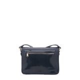 Borsa a tracolla da donna 100% vera pelle 5529-Blu I Fratelli