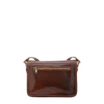 Borsa a tracolla da donna 100% vera pelle 5529-Marrone I Fratelli