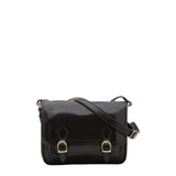 Borsa a tracolla da donna 100% vera pelle 5529-Nero I Fratelli