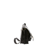Borsa a tracolla da donna 100% vera pelle 5529-Nero I Fratelli