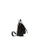 Borsa a tracolla da donna 100% vera pelle 5529-Nero I Fratelli