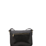 Borsa a tracolla da donna 100% vera pelle 5529-Nero I Fratelli