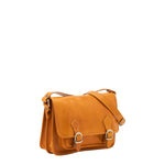 Borsa a tracolla da donna 100% vera pelle 5529-Senape I Fratelli