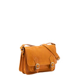 Borsa a tracolla da donna 100% vera pelle 5529-Senape I Fratelli