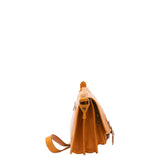 Borsa a tracolla da donna 100% vera pelle 5529-Senape I Fratelli