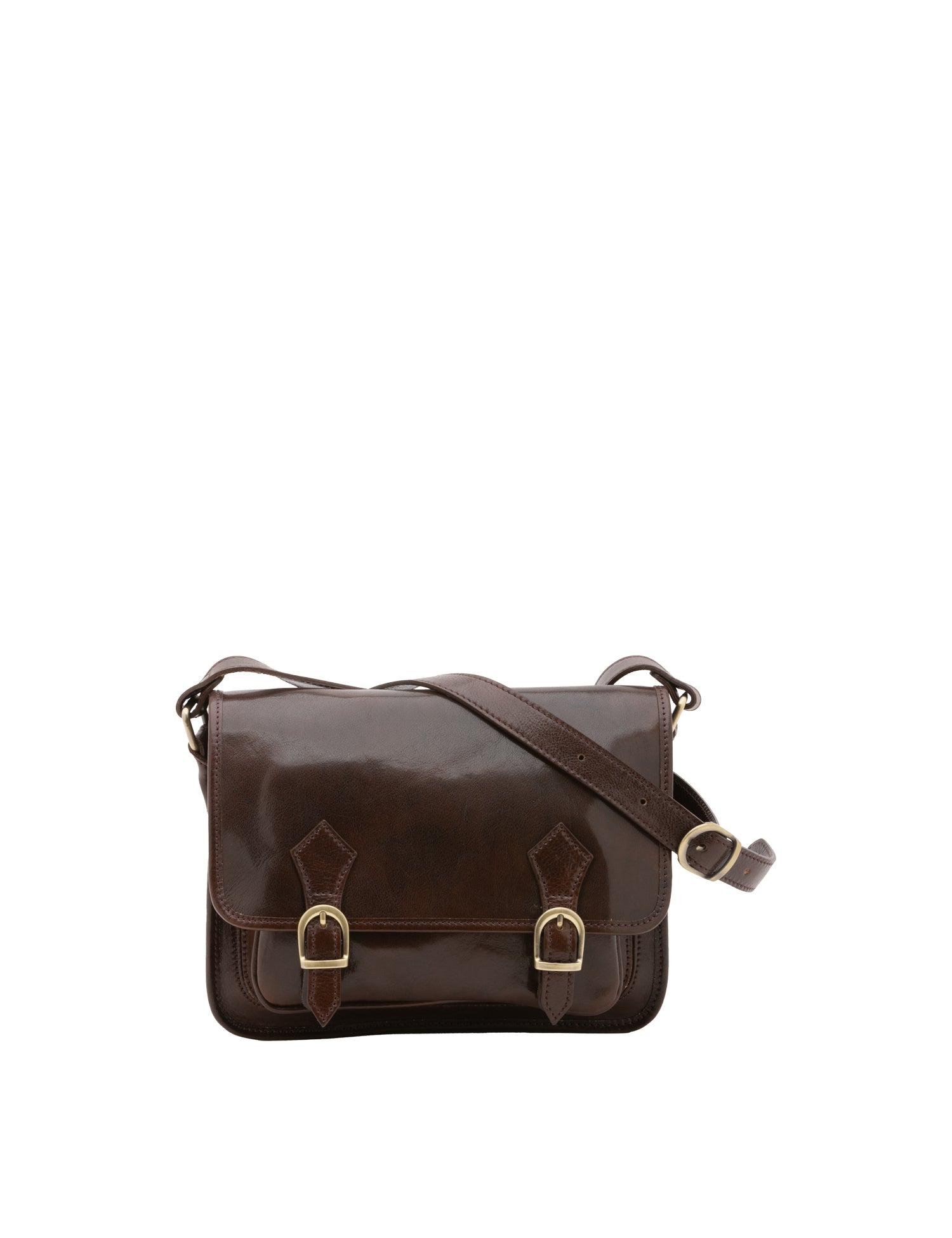 Borsa a tracolla da donna 100% vera pelle 5529-Tmoro I Fratelli
