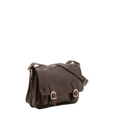Borsa a tracolla da donna 100% vera pelle 5529-Tmoro I Fratelli