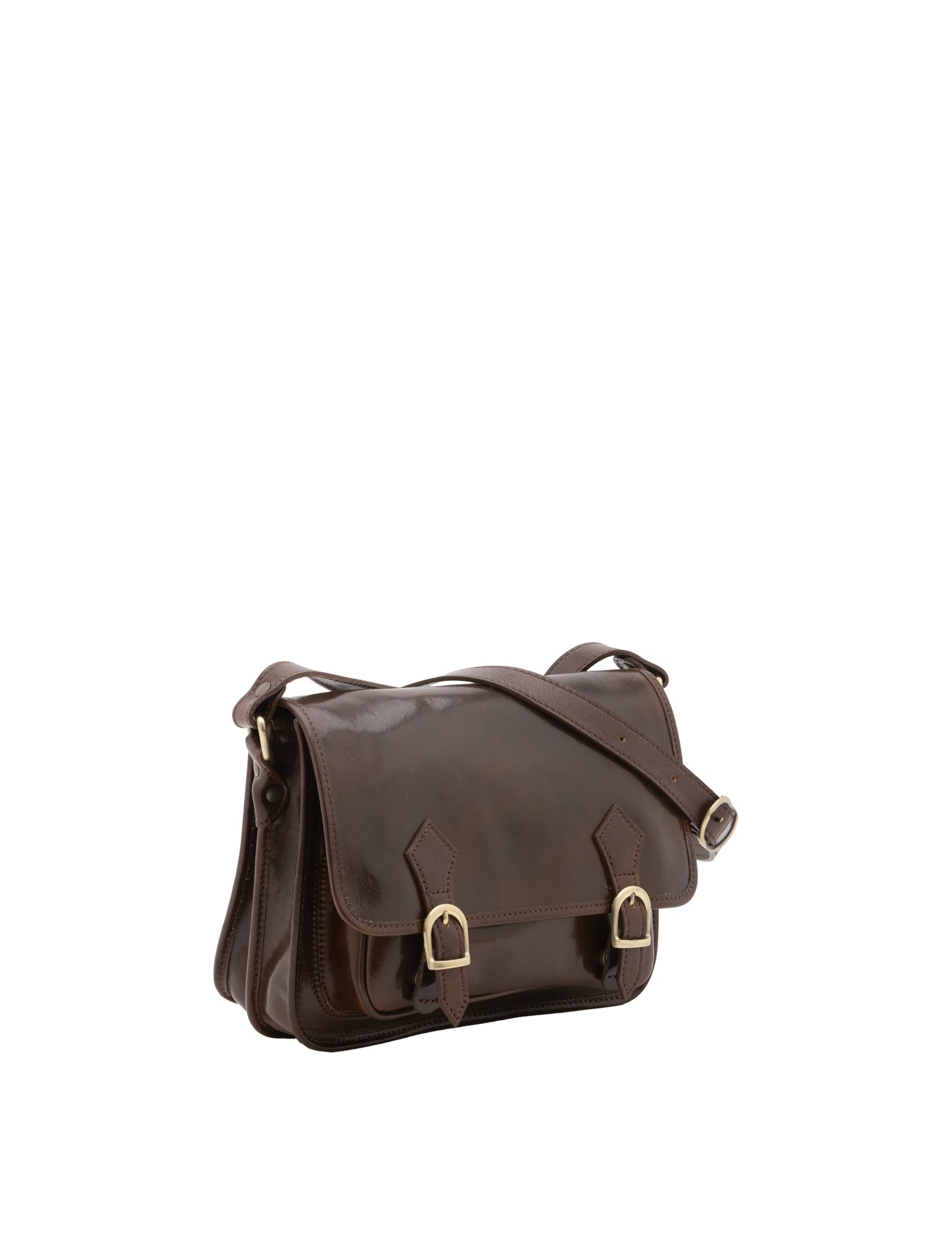 Borsa a tracolla da donna 100% vera pelle 5529-Tmoro I Fratelli