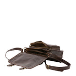 Borsa a tracolla da donna 100% vera pelle 5529-Tmoro I Fratelli