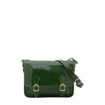 Borsa a tracolla da donna 100% vera pelle 5529-Verde I Fratelli