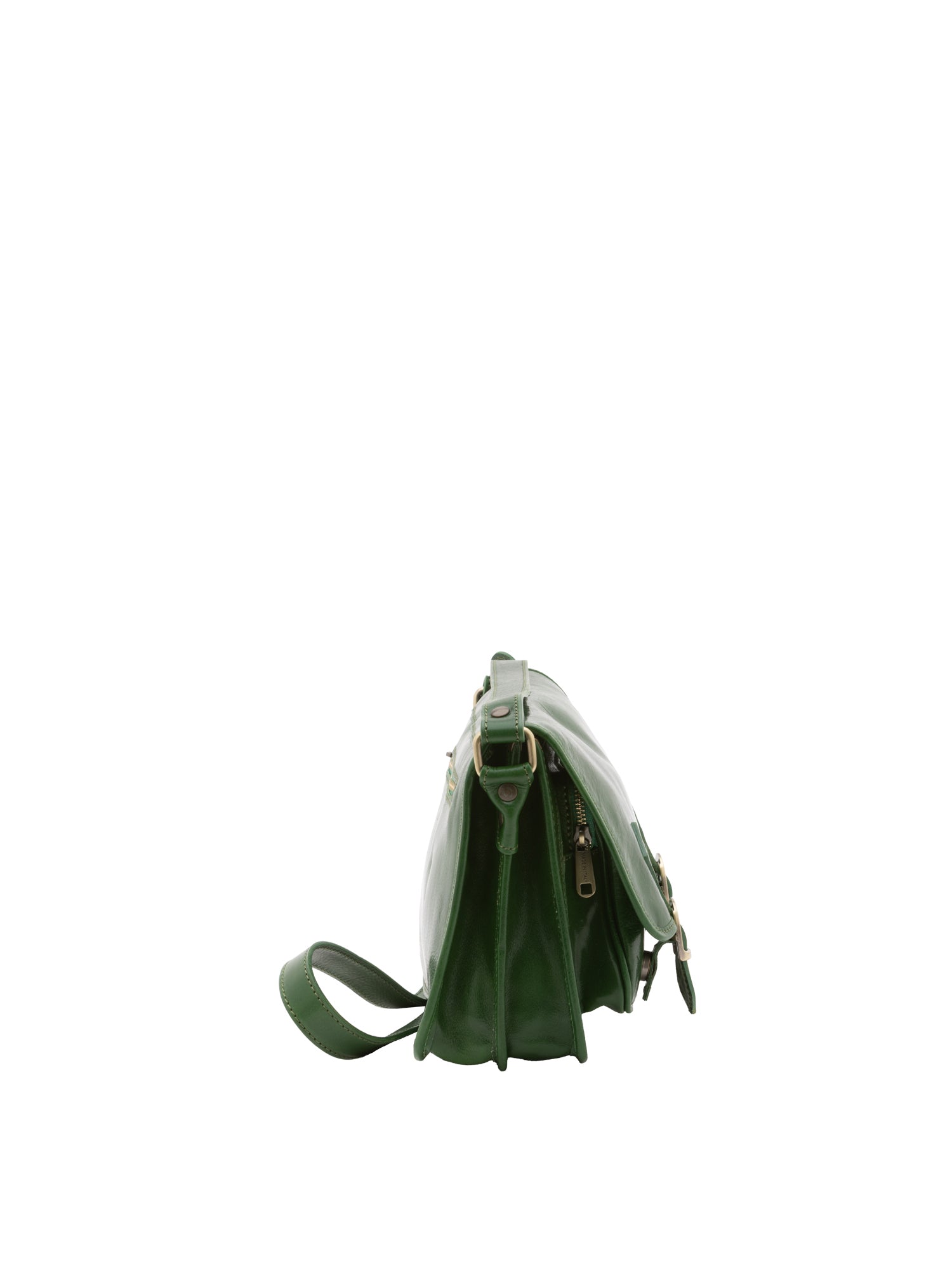 Borsa a tracolla da donna 100% vera pelle 5529-Verde I Fratelli