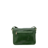 Borsa a tracolla da donna 100% vera pelle 5529-Verde I Fratelli