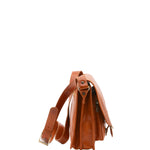 Borsa a tracolla da donna 100% pelle 5530-Cognac I Fratelli