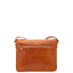Borsa a tracolla da donna 100% pelle 5530-Cognac I Fratelli